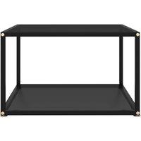 Berkfield Home Coffee Table Black 60x60x35 cm Tempered Glass | Size: 60 x 60 x 35 cm