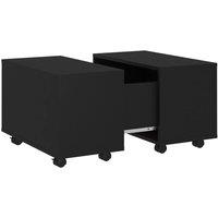 Berkfield Home Coffee Table Black 60x60x38 cm Engineered Wood | Size: 60 x 60 x 38 cm
