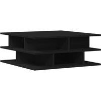 Berkfield Home Coffee Table Black 70x70x29 cm Engineered Wood | Size: 70 x 70 x 29 cm