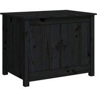 Berkfield Home Coffee Table Black 71x49x55 cm Solid Wood Pine | Size: 71 x 49 x 55 cm