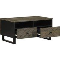 Berkfield Home Coffee Table Black 80x54x40 cm Solid Wood Mango | Size: 80 x 54 x 40 cm