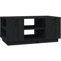 Berkfield Home Coffee Table Black 90x49x40.5 cm Solid Wood Pine