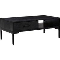 Berkfield Home Coffee Table Black 90x50x35 cm Solid Pinewood | Size: 90 x 50 x 35 cm
