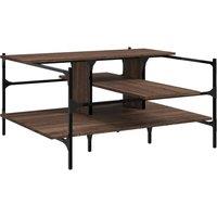 Berkfield Home Coffee Table Brown Oak 100x100x48.5 cm Engineered Wood