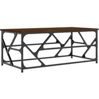Berkfield Home Coffee Table Brown Oak 100x50x40 cm Engineered Wood | Size: 100 x 50 x 40 cm