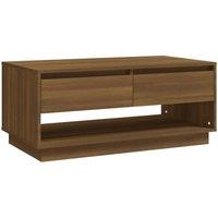 Berkfield Home Coffee Table Brown Oak 102.5x55x44 cm Engineered Wood