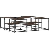 Berkfield Home Coffee Table Brown Oak 121x121x40 cm Engineered Wood | Size: 121 x 121 x 40 cm