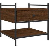 Berkfield Home Coffee Table Brown Oak 50x50x50 cm Engineered Wood | Size: 50 x 50 x 50 cm