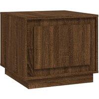 Berkfield Home Coffee Table Brown Oak 51x50x44 cm Engineered Wood | Size: 51 x 50 x 44 cm