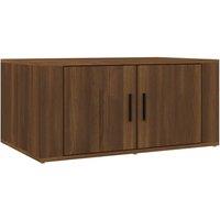 Berkfield Home Coffee Table Brown Oak 80x50x36 cm Engineered Wood | Size: 80 x 50 x 36 cm
