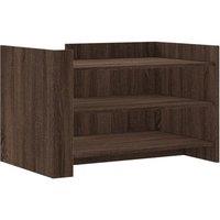 Berkfield Home Coffee Table Brown Oak 80x50x50 cm Engineered Wood | Size: 80 x 50 x 50 cm