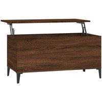 Berkfield Home Coffee Table Brown Oak 90x44.5x45 cm Engineered Wood