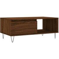Berkfield Home Coffee Table Brown Oak 90x50x36.5 cm Engineered Wood