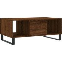 Berkfield Home Coffee Table Brown Oak 90x50x36.5 cm Engineered Wood