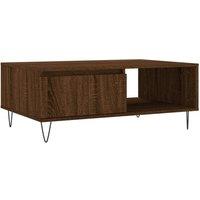 Berkfield Home Coffee Table Brown Oak 90x60x35 cm Engineered Wood | Size: 90 x 60 x 35 cm