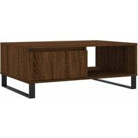 Berkfield Home Coffee Table Brown Oak 90x60x35 cm Engineered Wood | Size: 90 x 60 x 35 cm