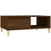 Berkfield Home Coffee Table Brown Oak 90x60x35 cm Engineered Wood | Size: 90 x 60 x 35 cm