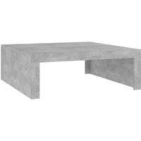 Berkfield Home Coffee Table Concrete Grey 100x100x35 cm Engineered Wood | Size: 100 x 100 x 35 cm