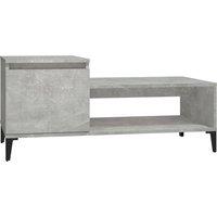 Berkfield Home Coffee Table Concrete Grey 100x50x45 cm Engineered Wood | Size: 100 x 50 x 45 cm