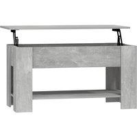 Berkfield Home Coffee Table Concrete Grey 101x49x52 cm Engineered Wood | Size: 101 x 49 x 52 cm