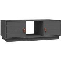 Berkfield Home Coffee Table Grey 100x50x35 cm Solid Wood Pine | Size: 100 x 50 x 35 cm