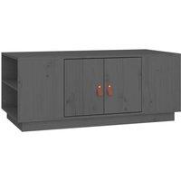Berkfield Home Coffee Table Grey 100x50x41 cm Solid Wood Pine | Size: 100 x 50 x 41 cm