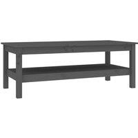 Berkfield Home Coffee Table Grey 110x50x40 cm Solid Wood Pine | Size: 110 x 50 x 40 cm