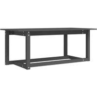 Berkfield Home Coffee Table Grey 110x55x45 cm Solid Wood Pine | Size: 110 x 55 x 45 cm