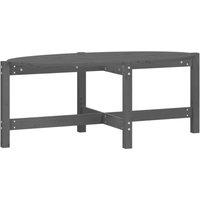 Berkfield Home Coffee Table Grey 118x63x45 cm Solid Wood Pine | Size: 118 x 63 x 45 cm