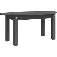 Berkfield Home Coffee Table Grey 80x40x35 cm Solid Wood Pine | Size: 80 x 40 x 35 cm