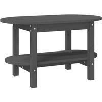 Berkfield Home Coffee Table Grey 80x45x45 cm Solid Wood Pine | Size: 80 x 45 x 45 cm