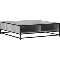 Berkfield Home Coffee Table Grey Sonoma 100x100x30 cm Engineered Wood & Metal | Size: 100 x 100 x 30 cm