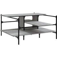Berkfield Home Coffee Table Grey Sonoma 100x100x48.5 cm Engineered Wood