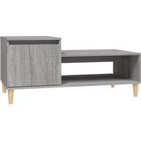 Berkfield Home Coffee Table Grey Sonoma 100x50x45 cm Engineered Wood | Size: 100 x 50 x 45 cm