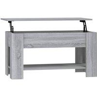 Berkfield Home Coffee Table Grey Sonoma 101x49x52 cm Engineered Wood | Size: 101 x 49 x 52 cm