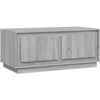 Berkfield Home Coffee Table Grey Sonoma 102x50x44 cm Engineered Wood | Size: 102 x 50 x 44 cm