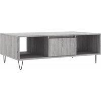 Berkfield Home Coffee Table Grey Sonoma 104x60x35 cm Engineered Wood | Size: 104 x 60 x 35 cm