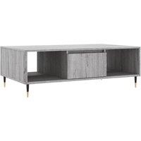 Berkfield Home Coffee Table Grey Sonoma 104x60x35 cm Engineered Wood | Size: 104 x 60 x 35 cm