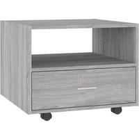 Berkfield Home Coffee Table Grey Sonoma 55x55x40 cm Engineered Wood | Size: 55 x 55 x 40 cm