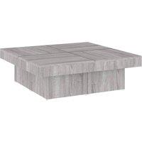 Berkfield Home Coffee Table Grey Sonoma 90x90x28 cm Engineered Wood | Size: 90 x 90 x 28 cm