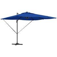 Berkfield Home Cantilever Roma Parasol with LEDs in Azure Blue 286 x 285 x 2