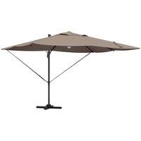 Berkfield Home Cantilever Umbrella - Taupe Taupe Fabric Large Height-Adjustable