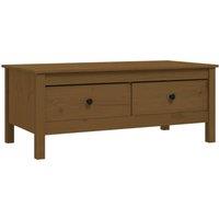 Berkfield Home Coffee Table Honey Brown 100x50x40 cm Solid Wood Pine | Size: 100 x 50 x 40 cm