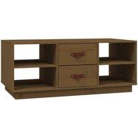 Berkfield Home Coffee Table Honey Brown 100x50x41 cm Solid Wood Pine | Size: 100 x 50 x 41 cm