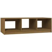 Berkfield Home Coffee Table Honey Brown 110x50x34 cm Solid Pinewood | Size: 110 x 50 x 34 cm