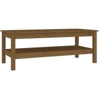 Berkfield Home Coffee Table Honey Brown 110x50x40 cm Solid Wood Pine | Size: 110 x 50 x 40 cm
