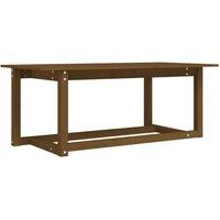 Berkfield Home Coffee Table Honey Brown 110x55x45 cm Solid Wood Pine | Size: 110 x 55 x 45 cm