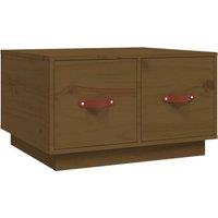 Berkfield Home Coffee Table Honey Brown 60x53x35 cm Solid Wood Pine | Size: 60 x 53 x 35 cm