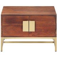 Berkfield Home Coffee Table Honey Brown 67x67x45 cm Solid Acacia Wood | Size: 67 x 67 x 45 cm