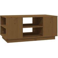 Berkfield Home Coffee Table Honey Brown 90x49x40.5 cm Solid Wood Pine